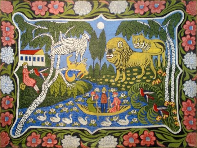 Алёна Киш, ковры с вышитой природой и сценами быта, гобеленовые ковры с сюжетом